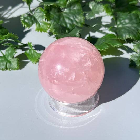 Star Rose Quartz Sphere - Large 53mm