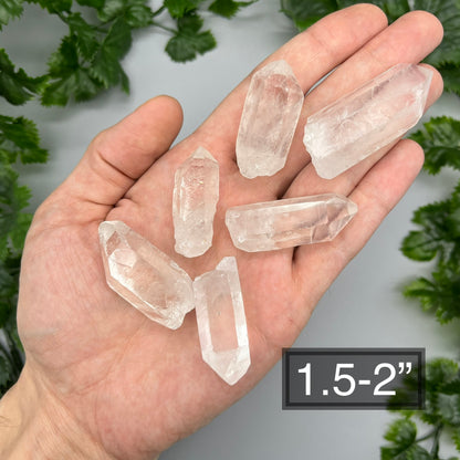 Raw Clear Quartz Point: Size Options 0.5" - 3" - Natural Clear Quartz Crystal Point