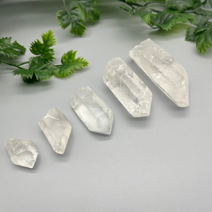 Raw Clear Quartz Point: Size Options 0.5" - 3" - Natural Clear Quartz Crystal Point