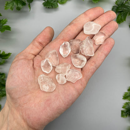 SET OF 6 OR 12 Clear Quartz Tumbled Stones