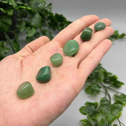 SET OF 6 OR 12 Green Aventurine Tumbled Stones