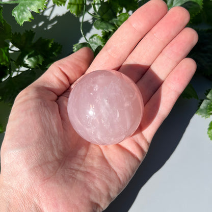 Star Rose Quartz Sphere - Large 53mm