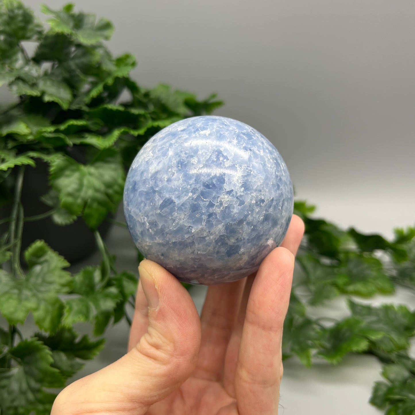 Blue Calcite Sphere - 65mm