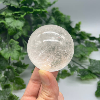 Clear Quartz Sphere with Rainbows