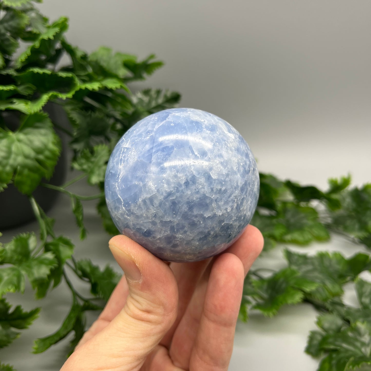 Blue Calcite Sphere - 65mm