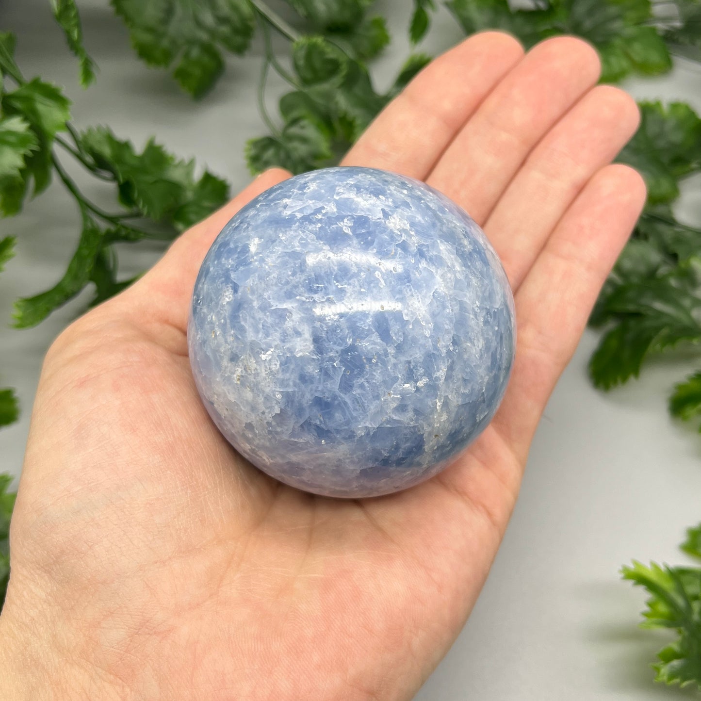 Blue Calcite Sphere - 65mm