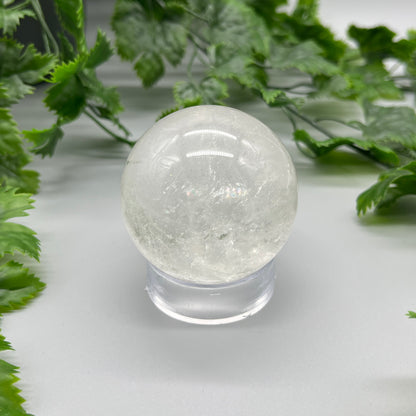 Clear Quartz Sphere with Rainbows