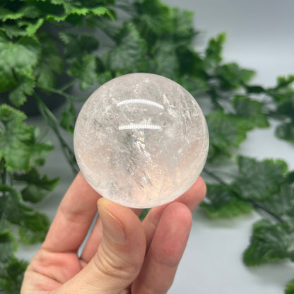 Clear Quartz Sphere with Rainbows