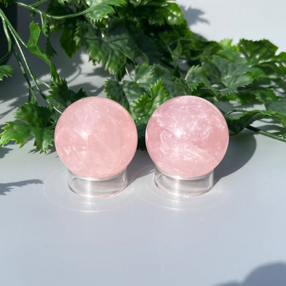 Star Rose Quartz Sphere - YOU PICK - 42mm