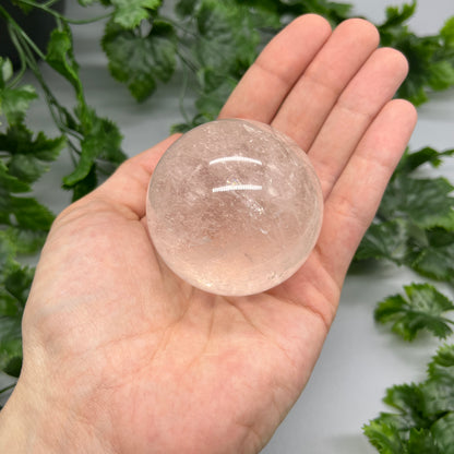 Clear Quartz Sphere with Rainbows