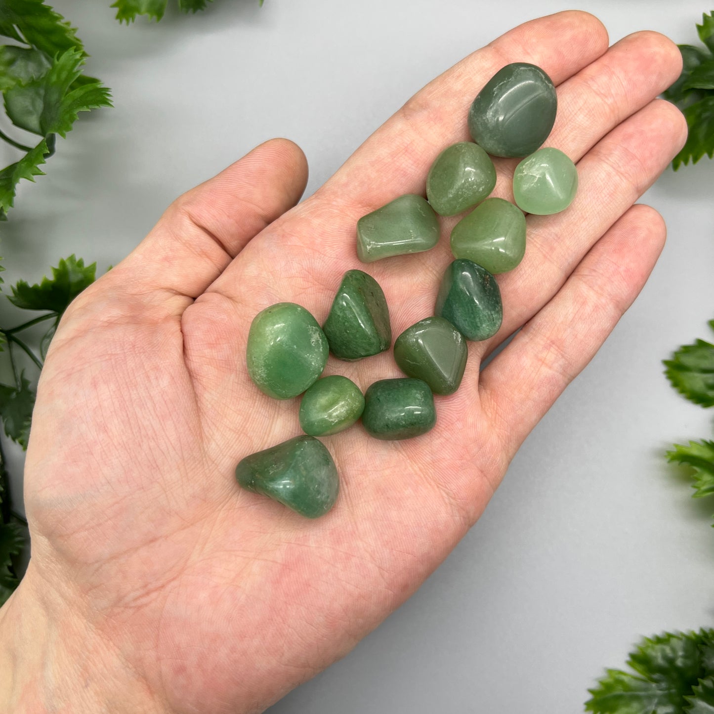 SET OF 6 OR 12 Green Aventurine Tumbled Stones