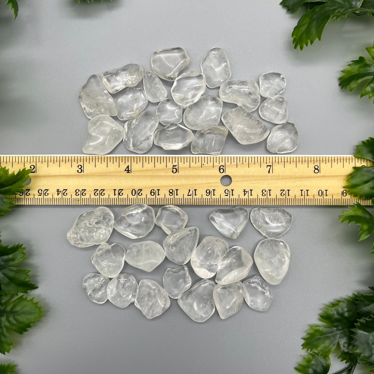 SET OF 6 OR 12 Clear Quartz Tumbled Stones