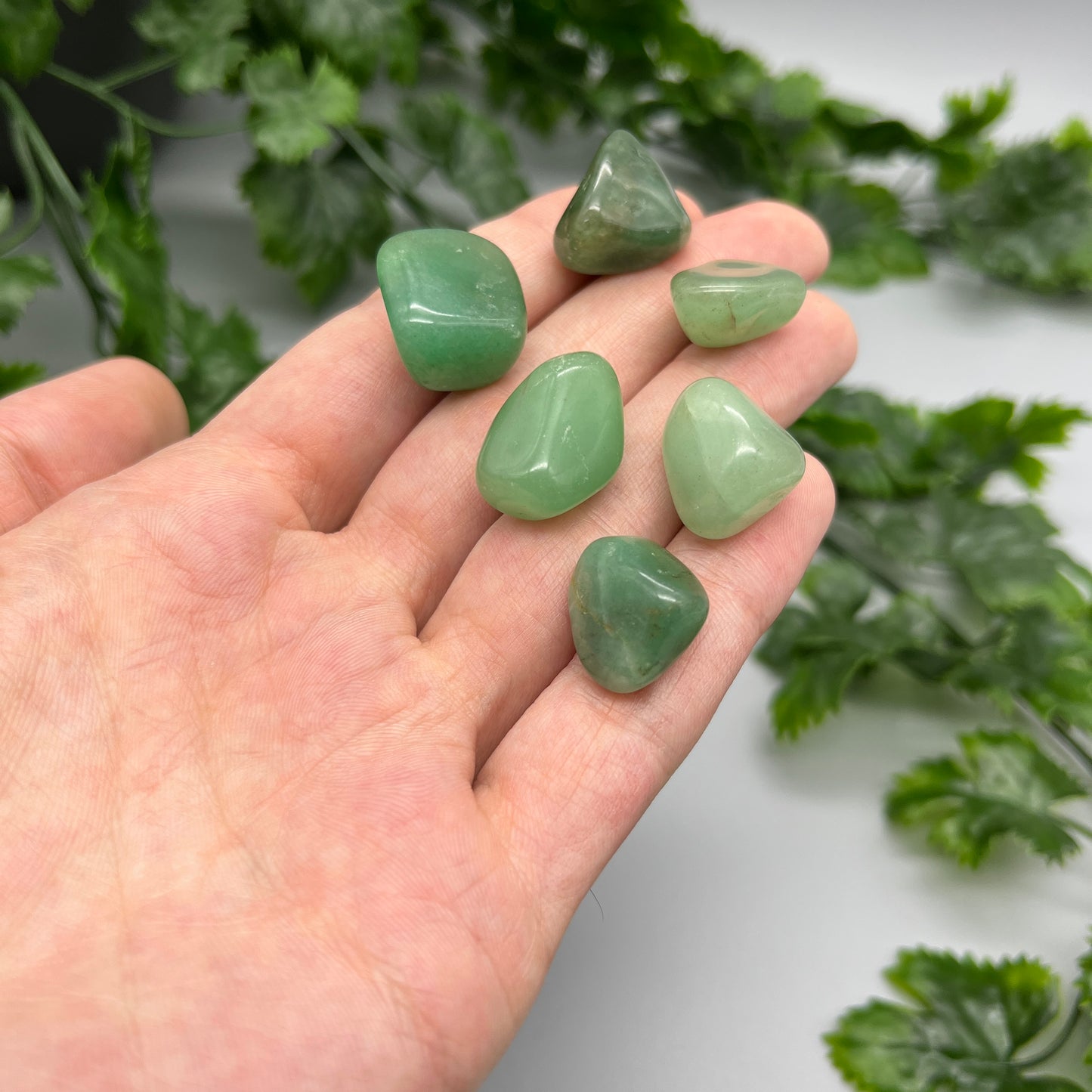 SET OF 6 OR 12 Green Aventurine Tumbled Stones