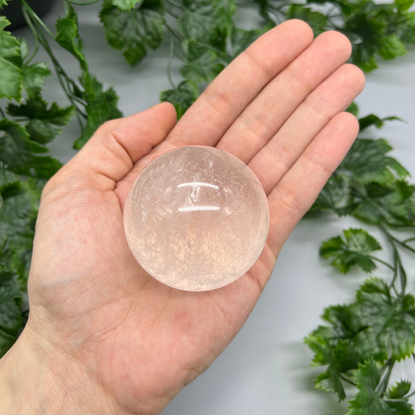 Clear Quartz Sphere with Rainbows