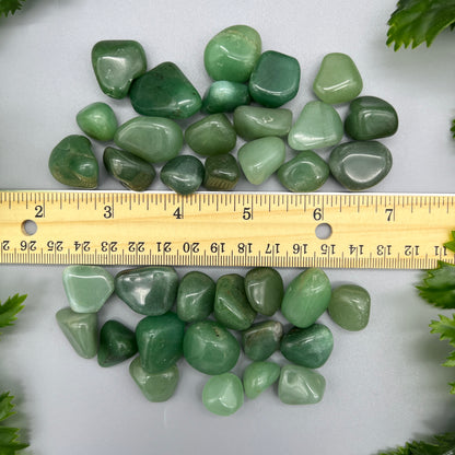 SET OF 6 OR 12 Green Aventurine Tumbled Stones