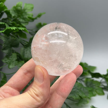 Clear Quartz Sphere with Rainbows