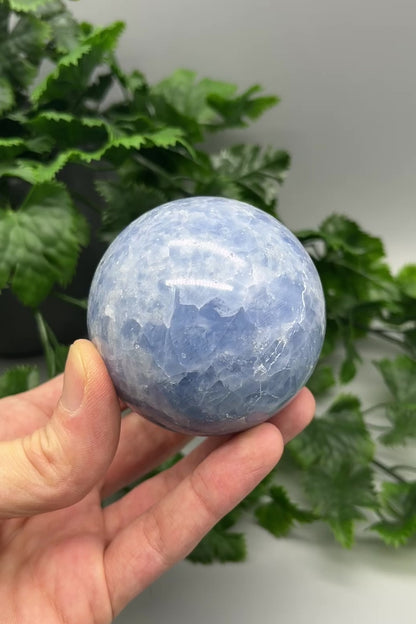 Blue Calcite Sphere - 65mm