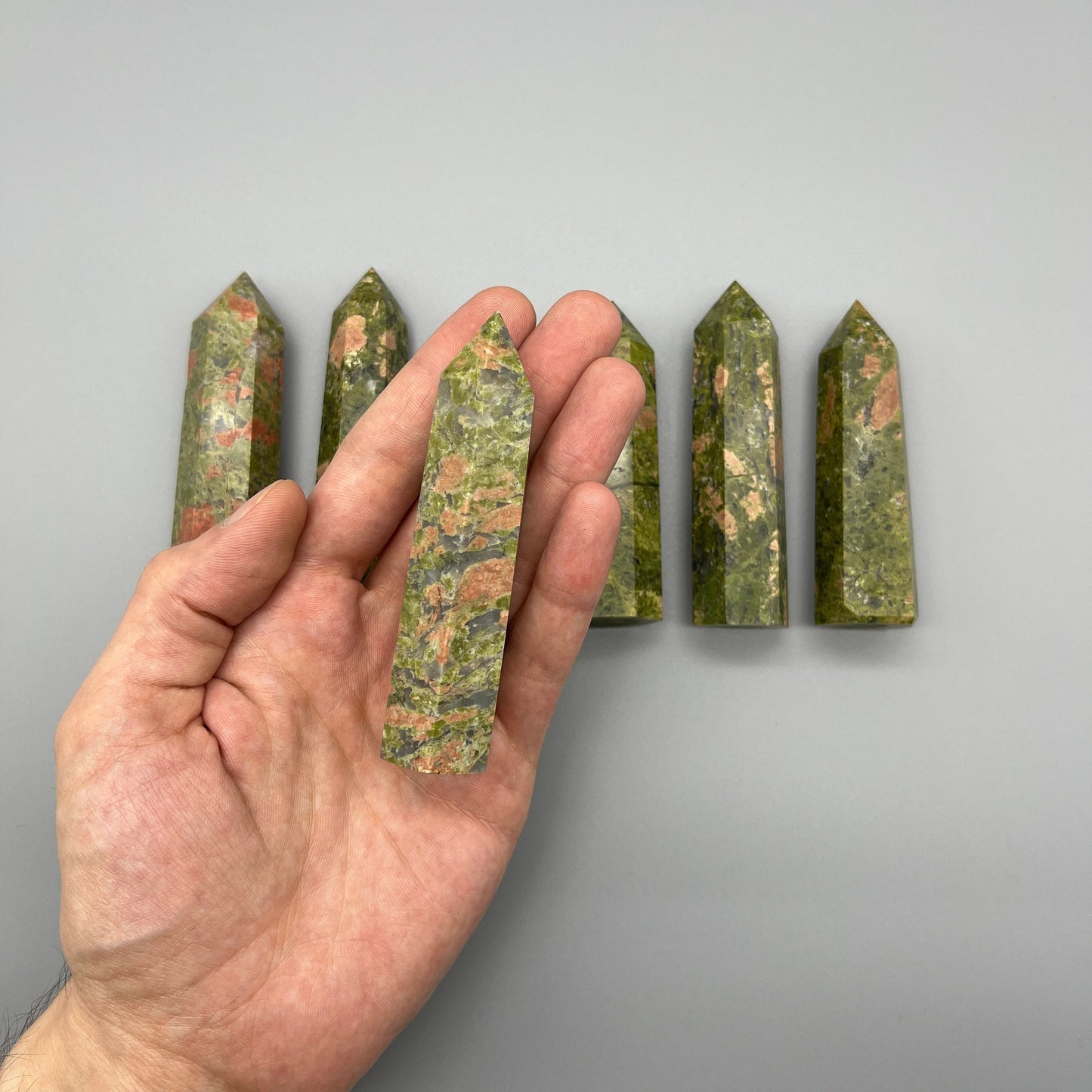 Unakite Tower-| YOU PICK - 3-4" Unakite Jasper Tower