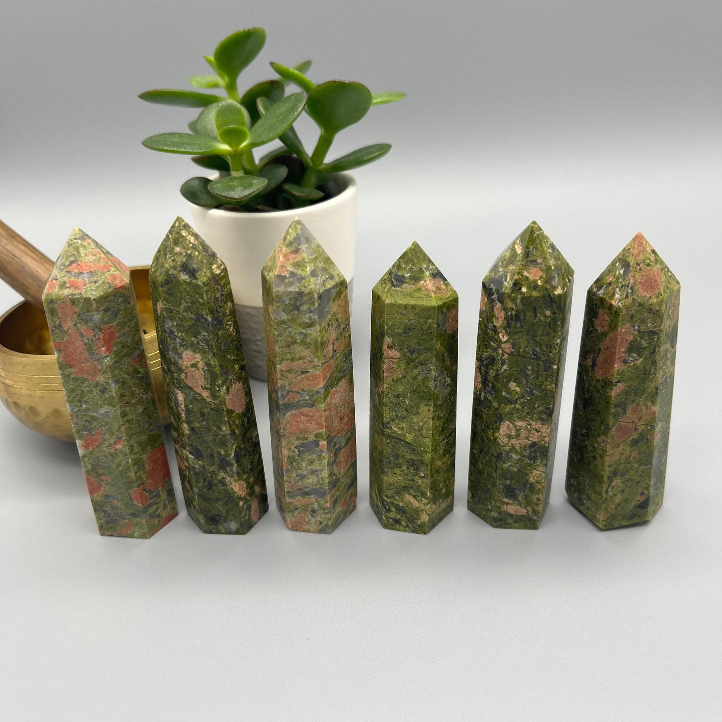 Unakite Tower-| YOU PICK - 3-4" Unakite Jasper Tower