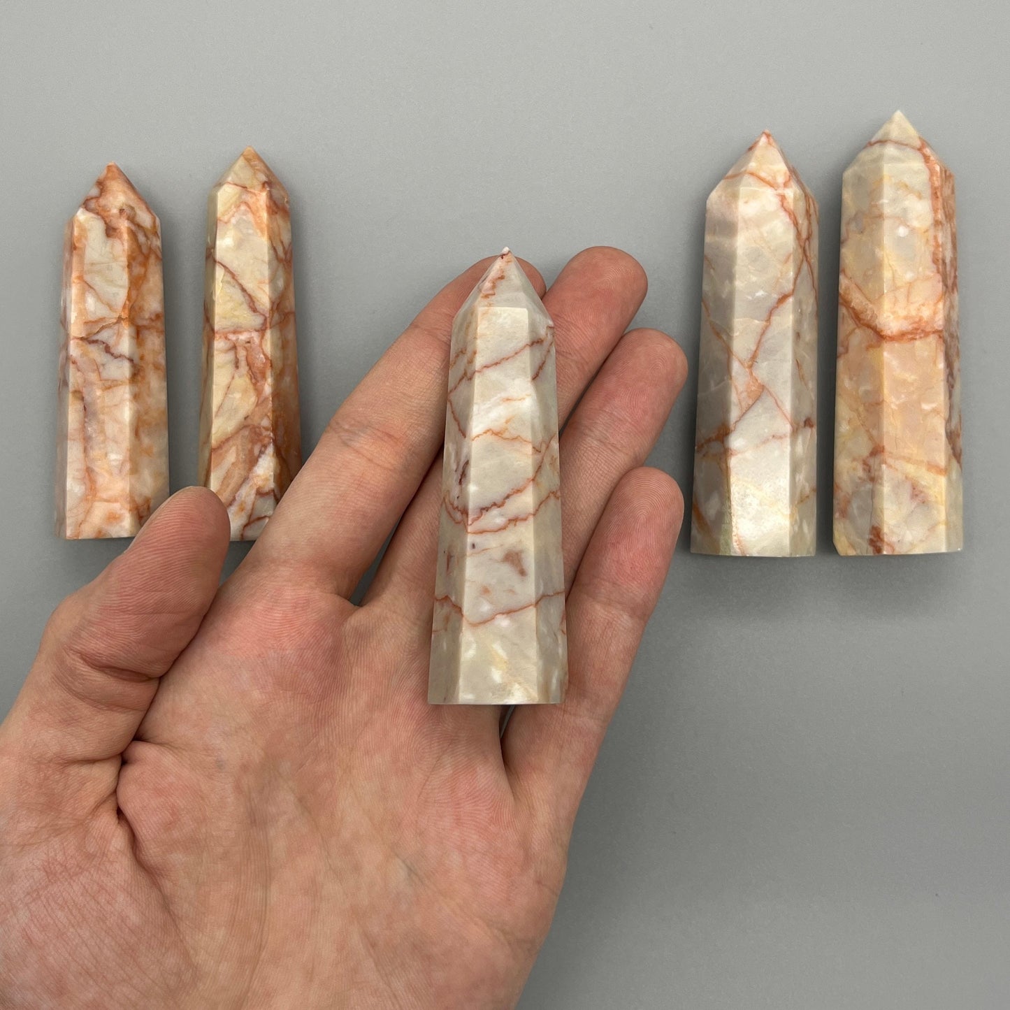 Red Vein Jasper Tower - YOU PICK - 3" Brecciated Jasper Tower