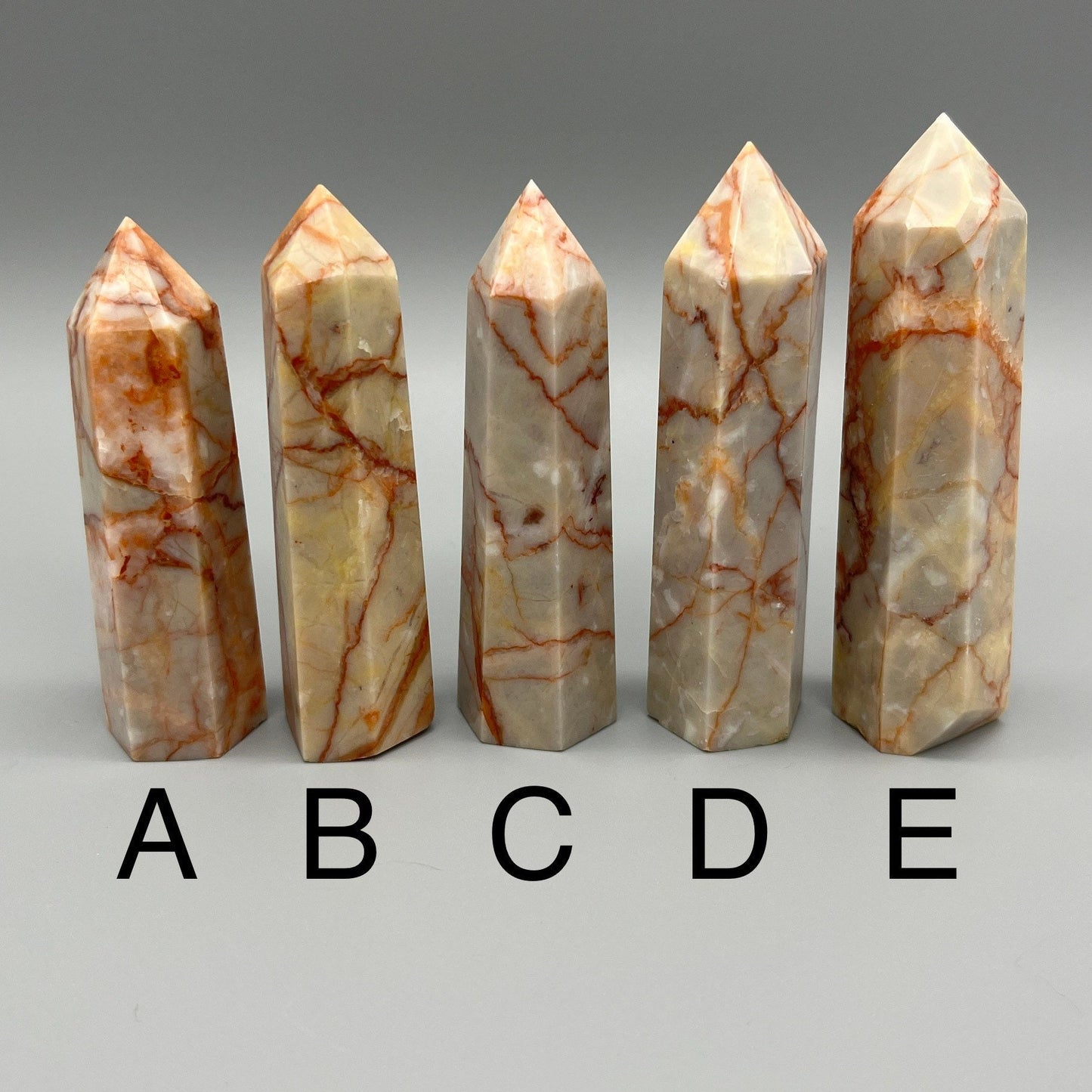 Red Vein Jasper Tower - YOU PICK - 3" Brecciated Jasper Tower