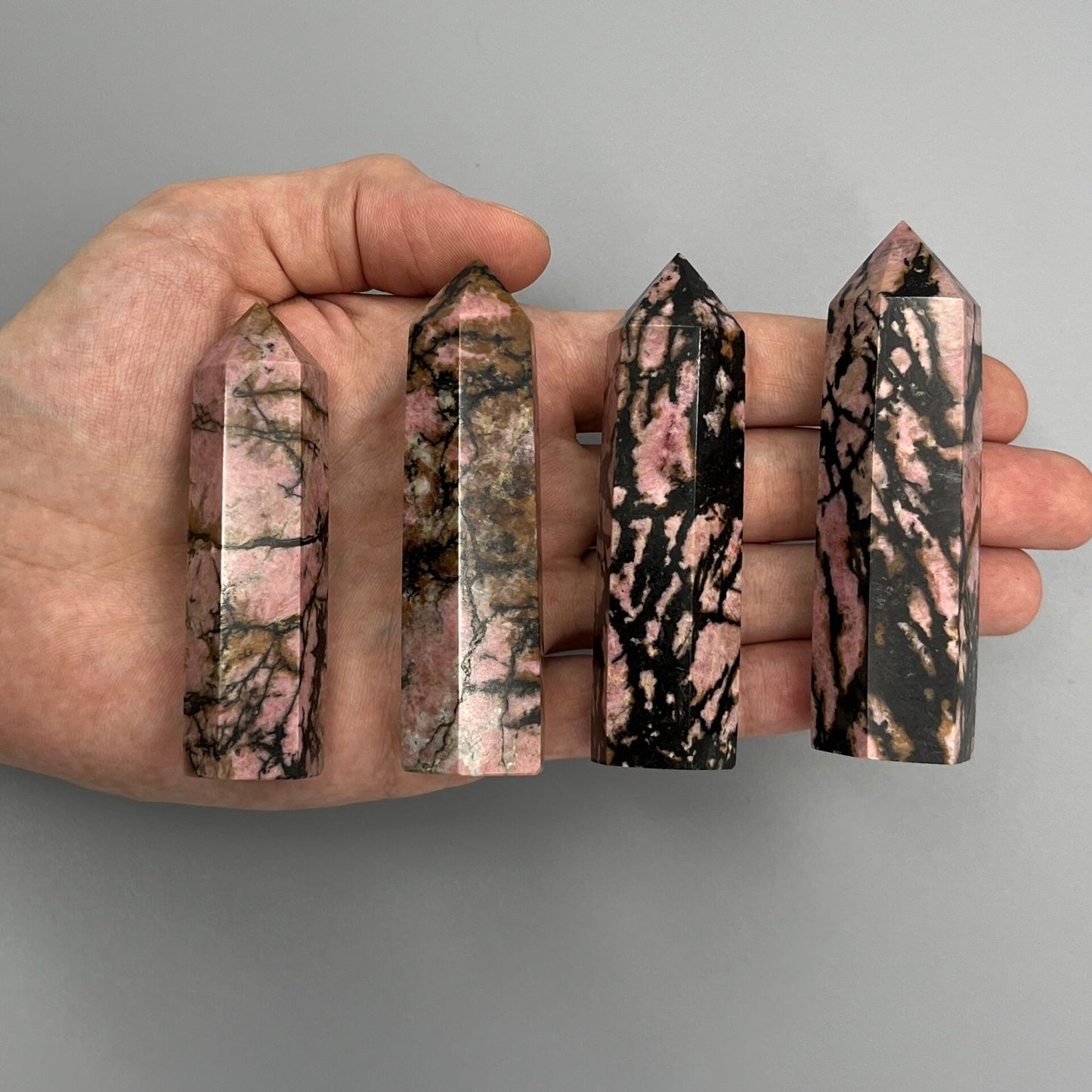 Rhodonite Tower - YOU PICK - 3 Inch Rhodonite Point