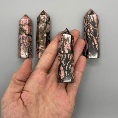 Rhodonite Tower - YOU PICK - 3 Inch Rhodonite Point