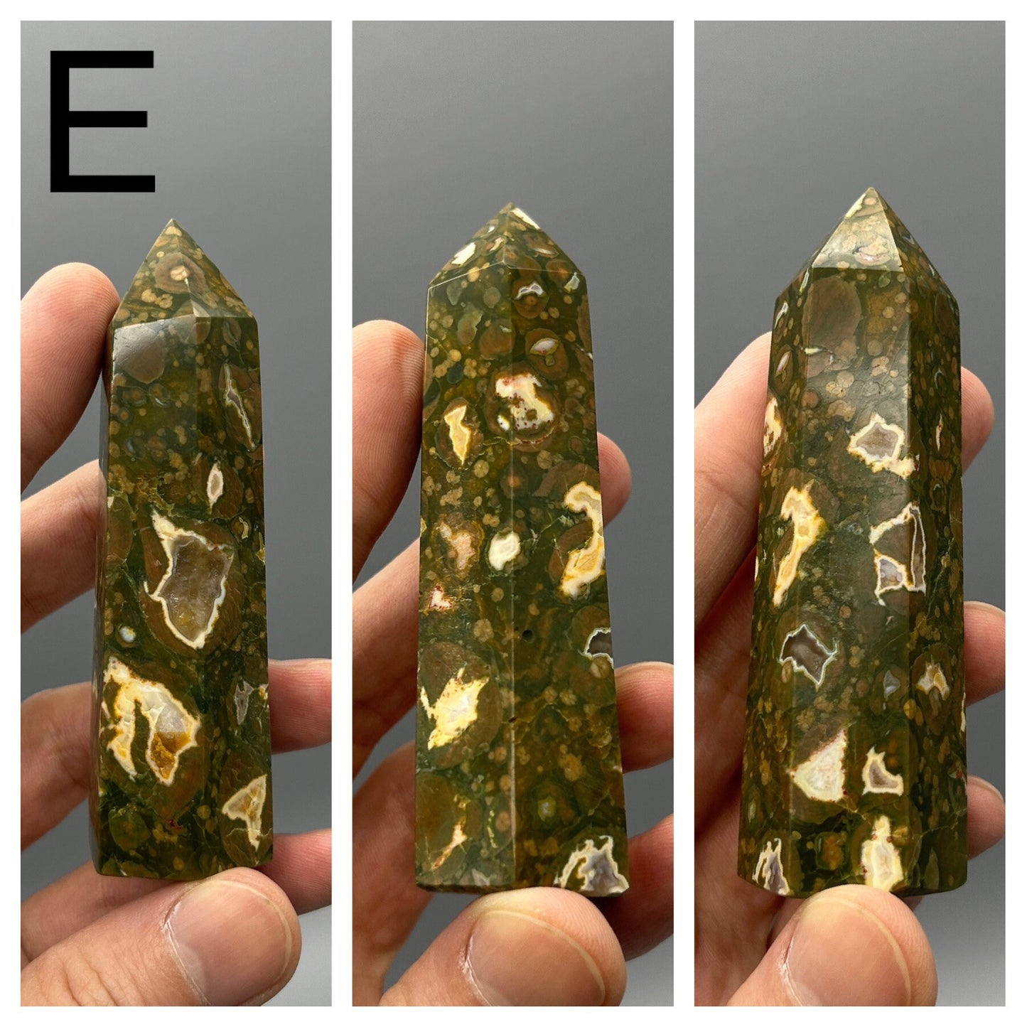 Rainforest Jasper Tower - YOU PICK - 3" Green Rhyolite Tower