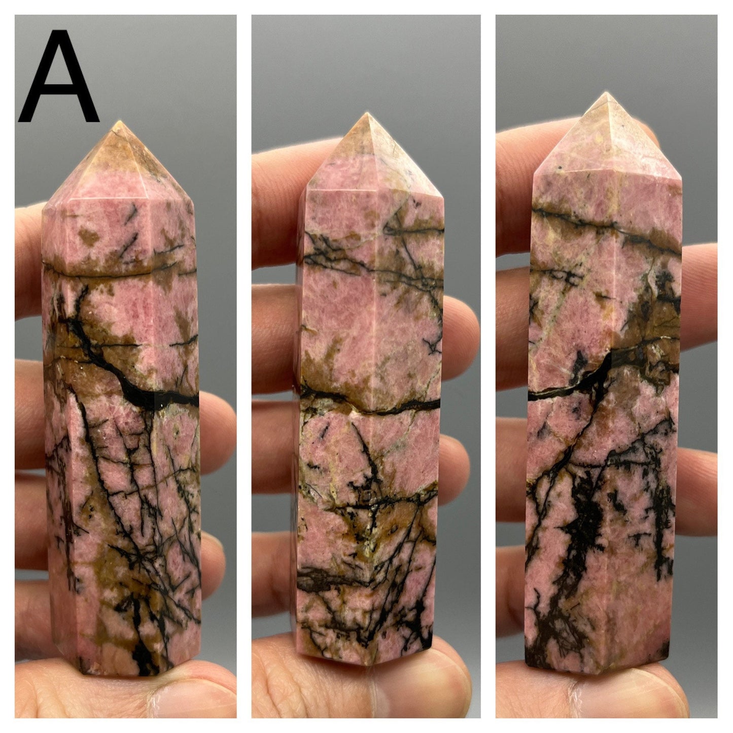 Rhodonite Tower - YOU PICK - 3 Inch Rhodonite Point