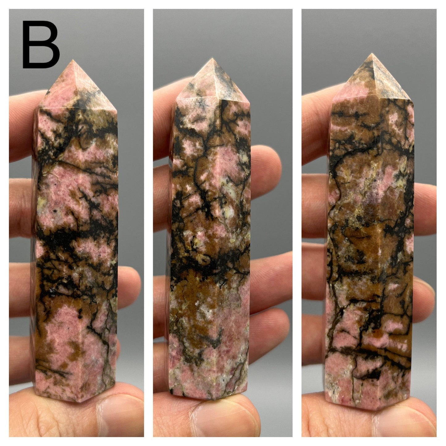 Rhodonite Tower - YOU PICK - 3 Inch Rhodonite Point