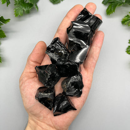 SET OF (3) 1-1.5" Raw Obsidian Crystals