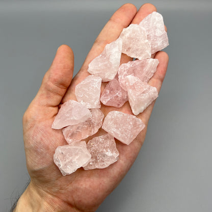 SET OF (3) 1-1.5" Raw Rose Quartz Crystals