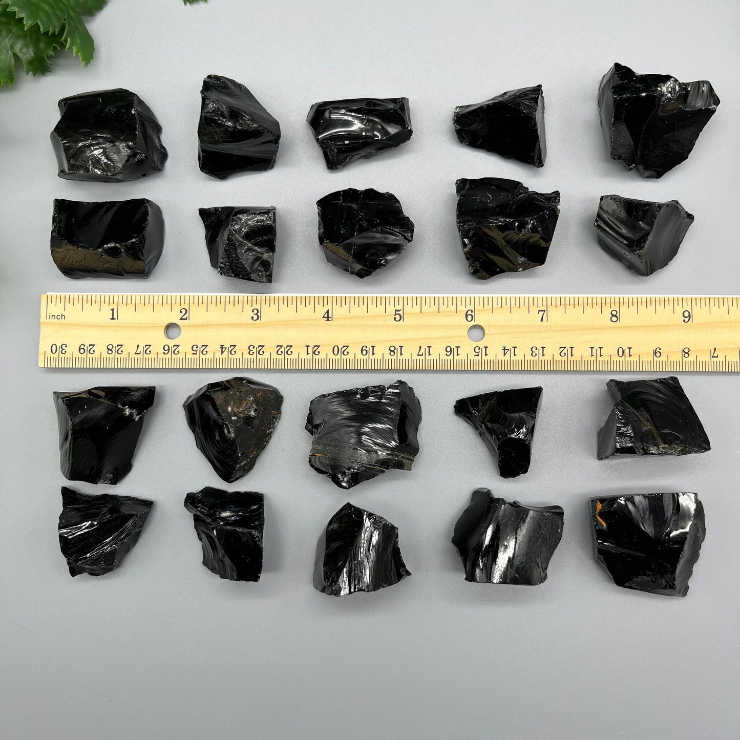 SET OF (3) 1-1.5" Raw Obsidian Crystals