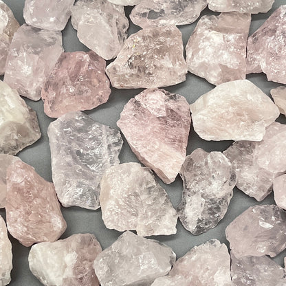 SET OF (3) 1-1.5" Raw Rose Quartz Crystals