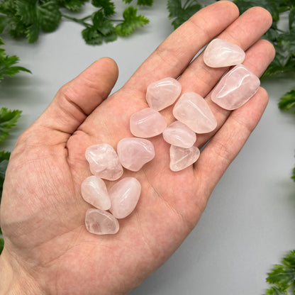 SET OF 6 OR 12 Rose Quartz Tumbled Stones