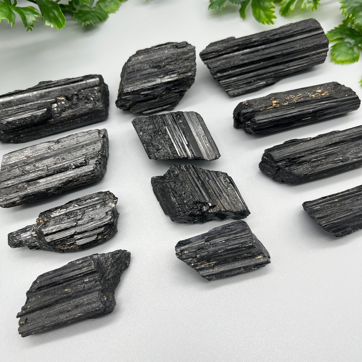 Raw Black Tourmaline: Large 1-8oz Black Tourmaline Chunks, High Grade Shiny Black Tourmaline Logs, Tourmaline Crystal Cluster Stone