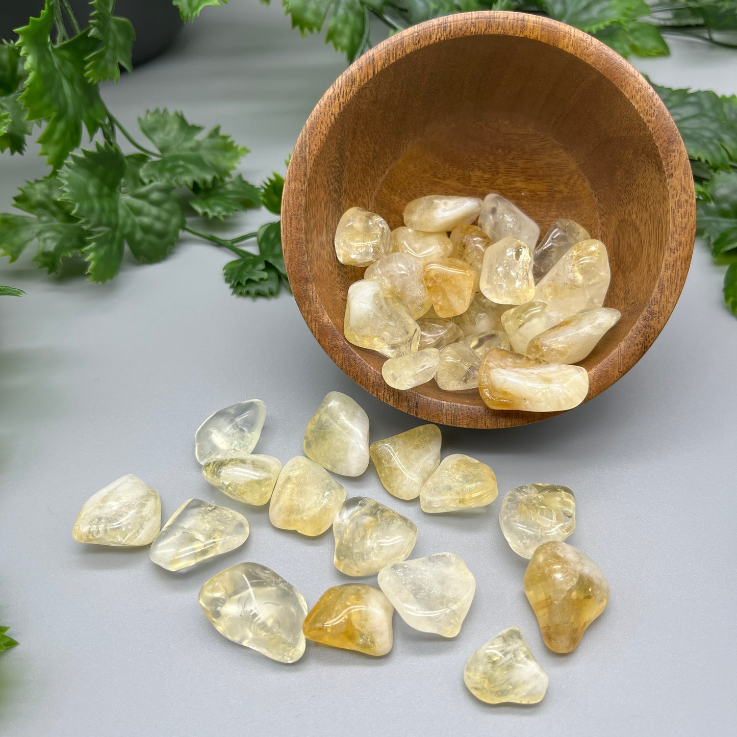 SET OF 6 OR 12 Citrine Tumbled Stones