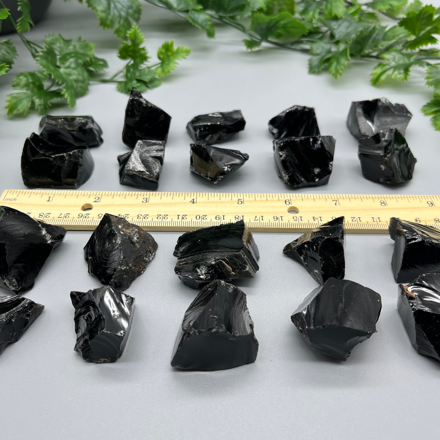 SET OF (3) 1-1.5" Raw Obsidian Crystals