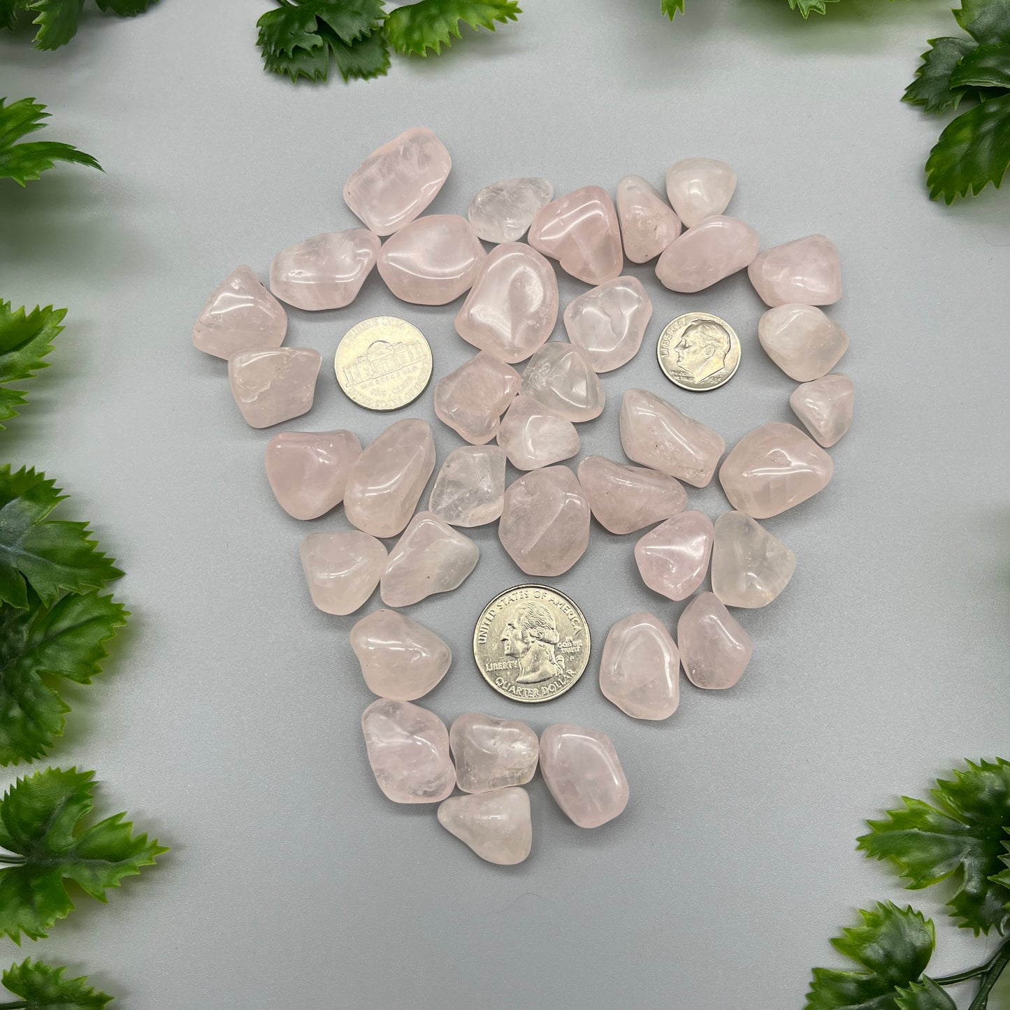 SET OF 6 OR 12 Rose Quartz Tumbled Stones