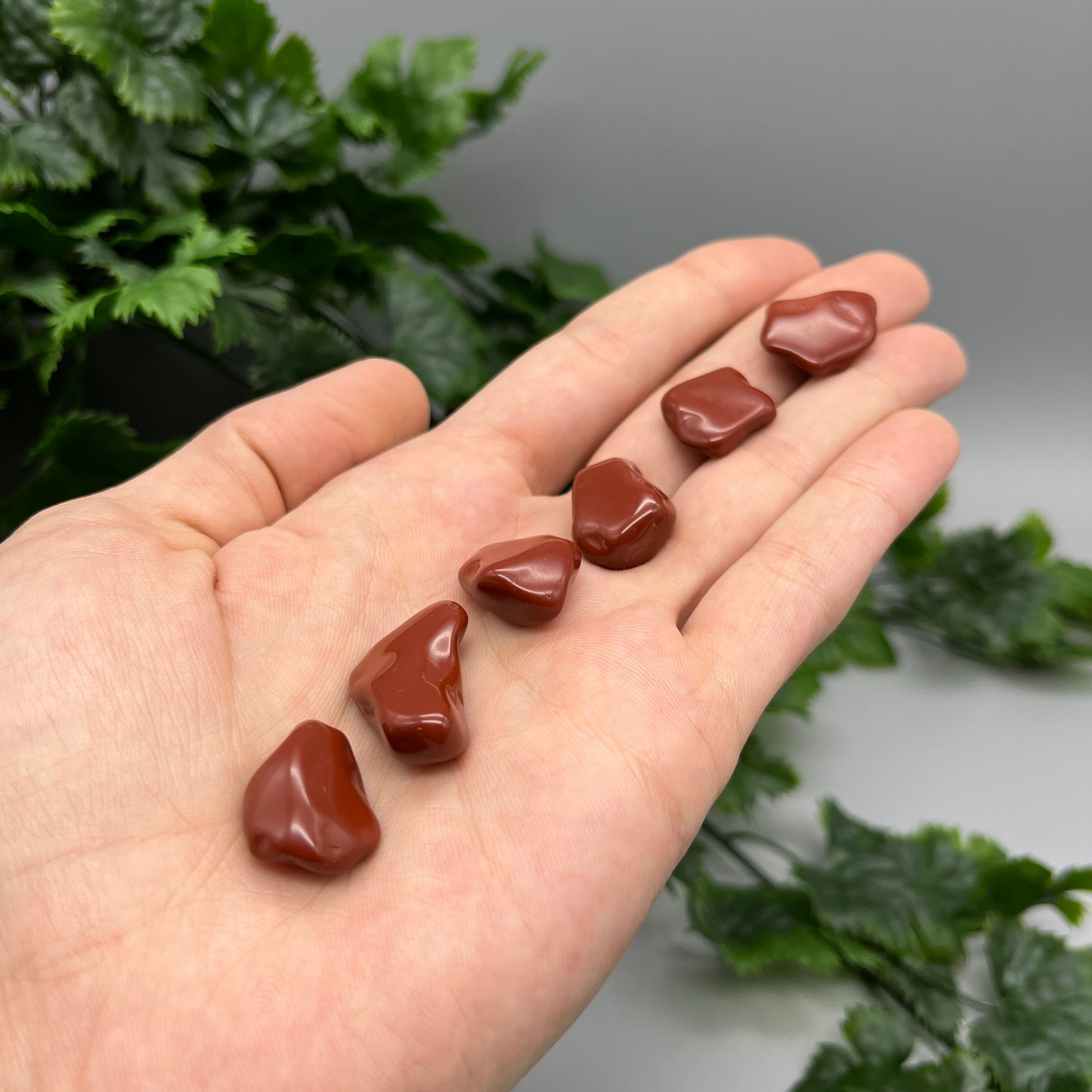 SET OF 6 OR 12 Red Jasper Tumbled Stones