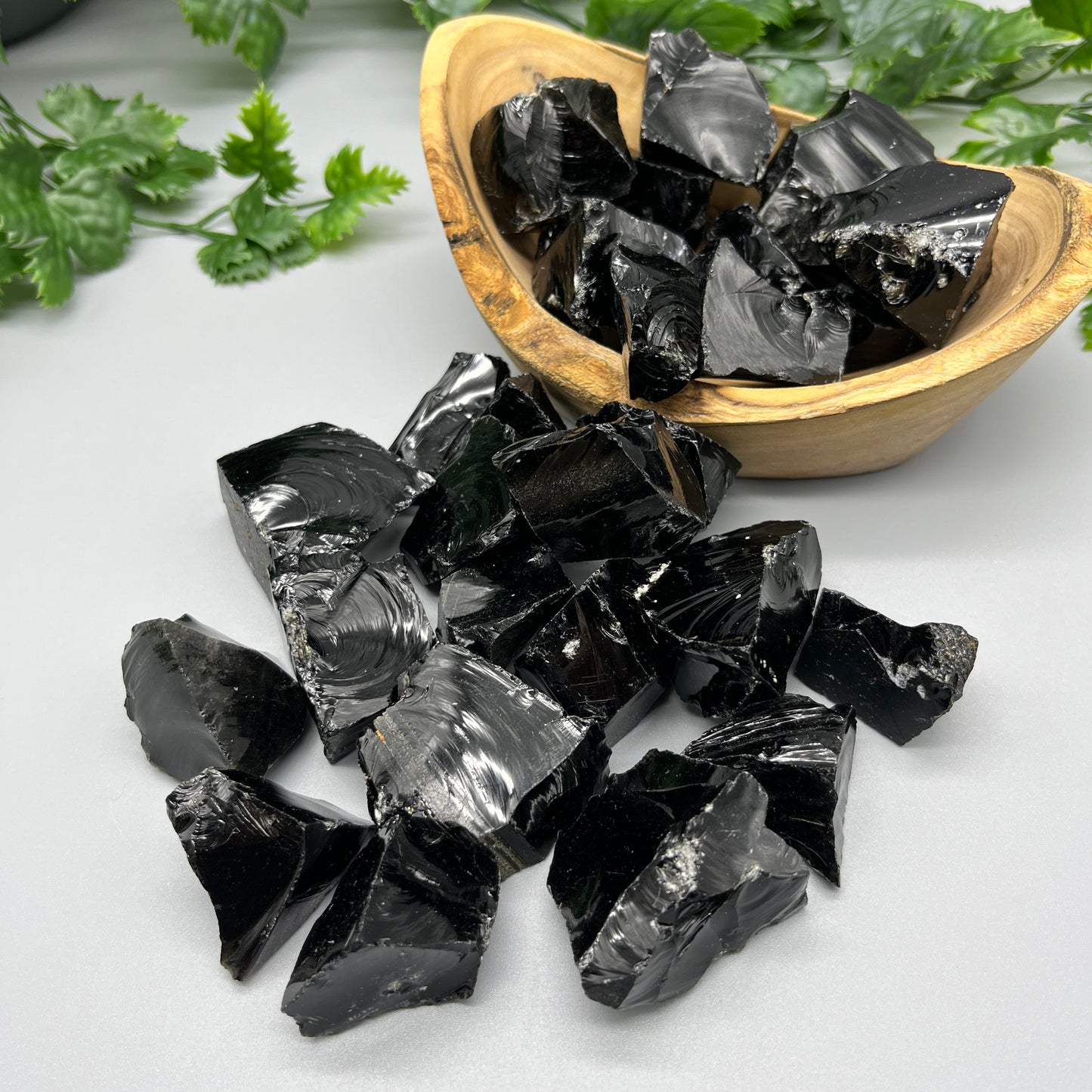 SET OF (3) 1-1.5" Raw Obsidian Crystals