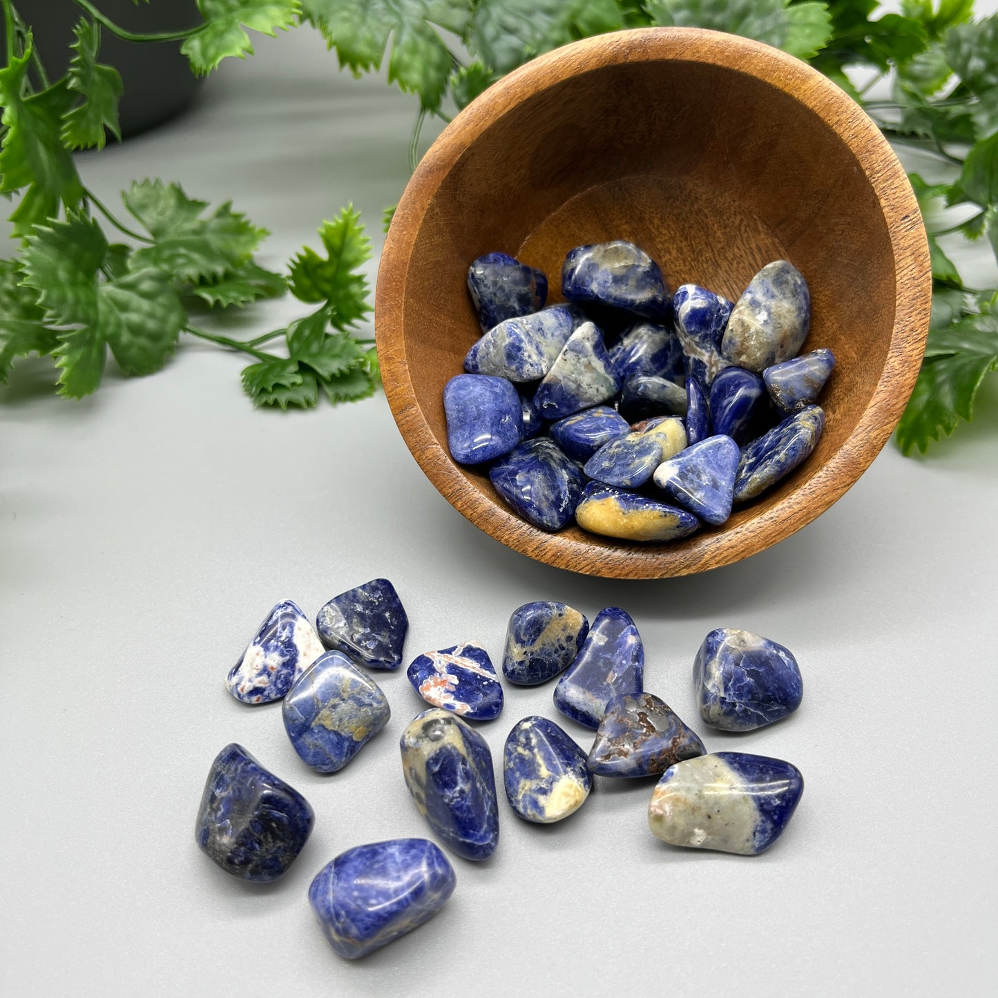 SET OF 6 OR 12 Sodalite Tumbled Stones