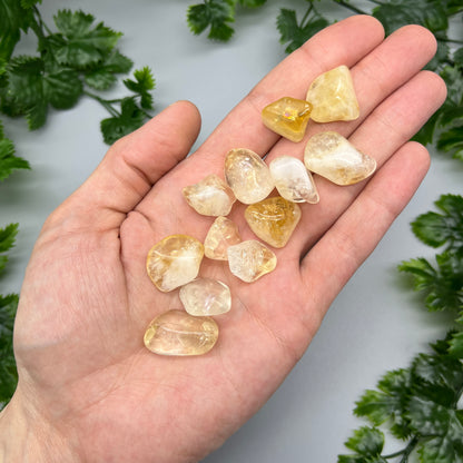 SET OF 6 OR 12 Citrine Tumbled Stones