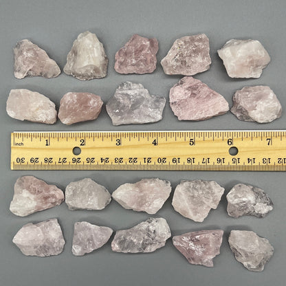 SET OF (3) 1-1.5" Raw Rose Quartz Crystals