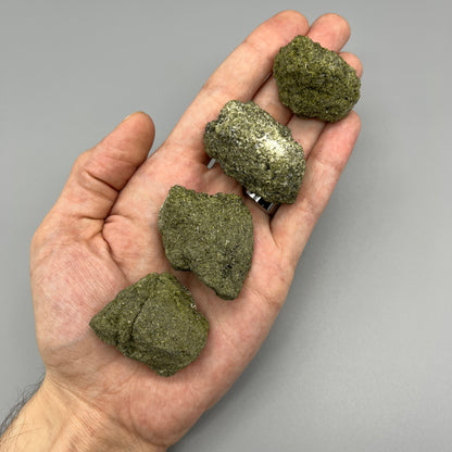 Epidote: One (1) Rough Epidote Stone | 1.5-2” Epidote Cluster Crystal