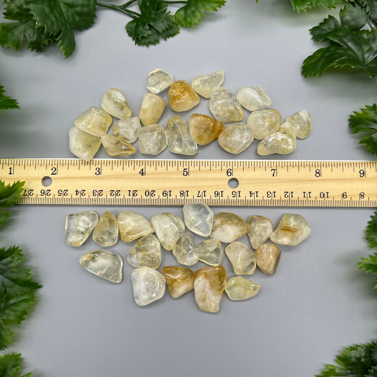 SET OF 6 OR 12 Citrine Tumbled Stones