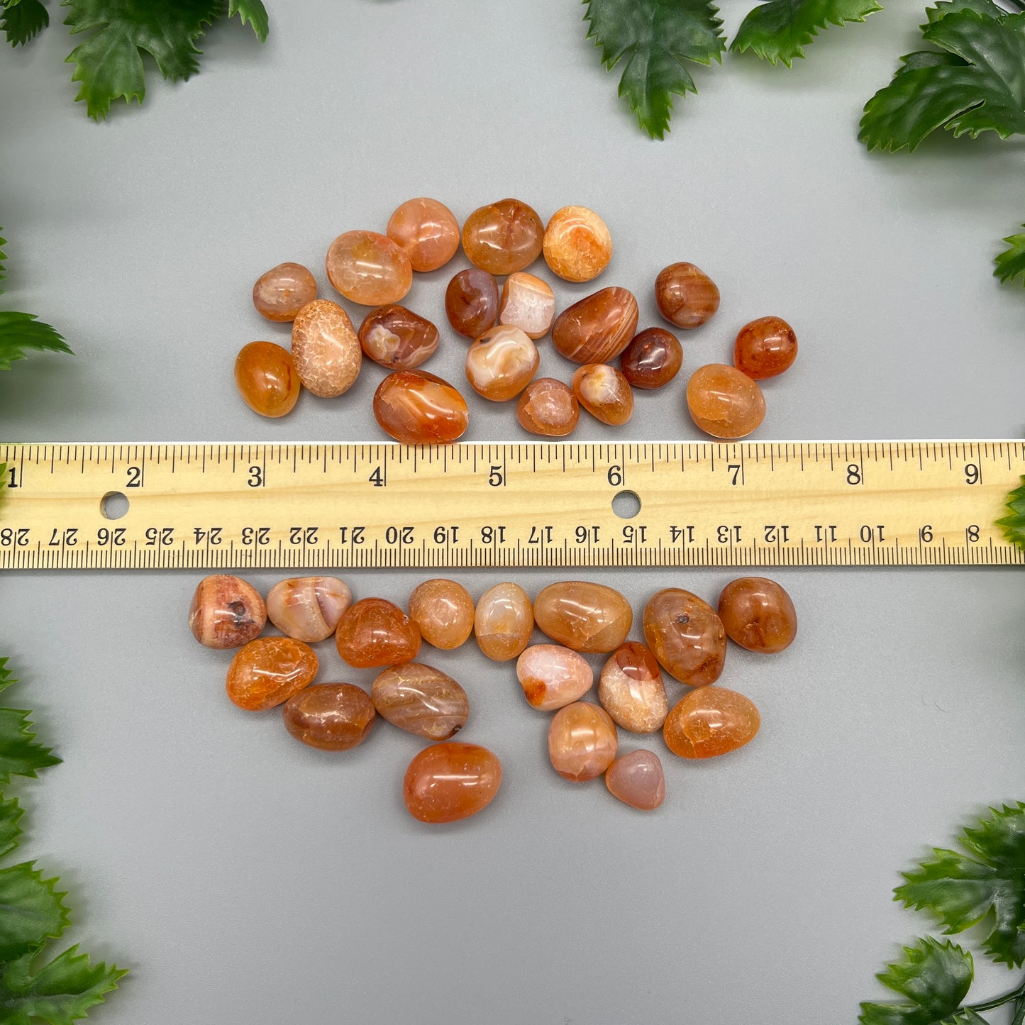 SET OF 6 OR 12 Carnelian Tumbled Stones